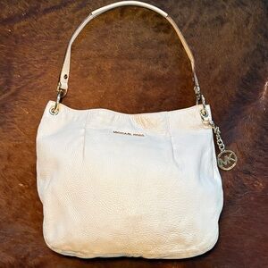 Michael Kors Off-White Leather Shoulder Bag